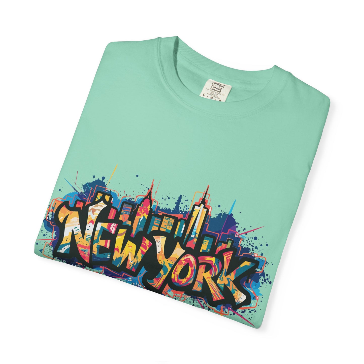 Colorful New York Graffiti T-Shirt, Streetwear Tee, City Vibe Shirt, Travel Souvenir Gift, Urban Fashion, Summer Outfit