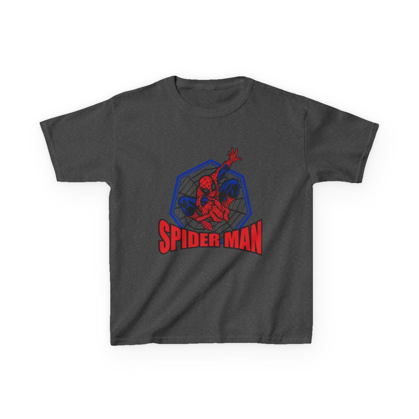 Kids Spider-Man Heavy Cotton Tee, Superhero Shirt, Marvel Tee for Boys, Birthday Gift, Comic-themed Apparel, Playwear