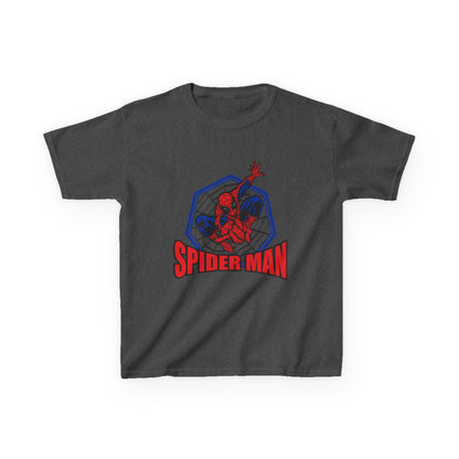 Kids Spider-Man Heavy Cotton Tee, Superhero Shirt, Marvel Tee for Boys, Birthday Gift, Comic-themed Apparel, Playwear