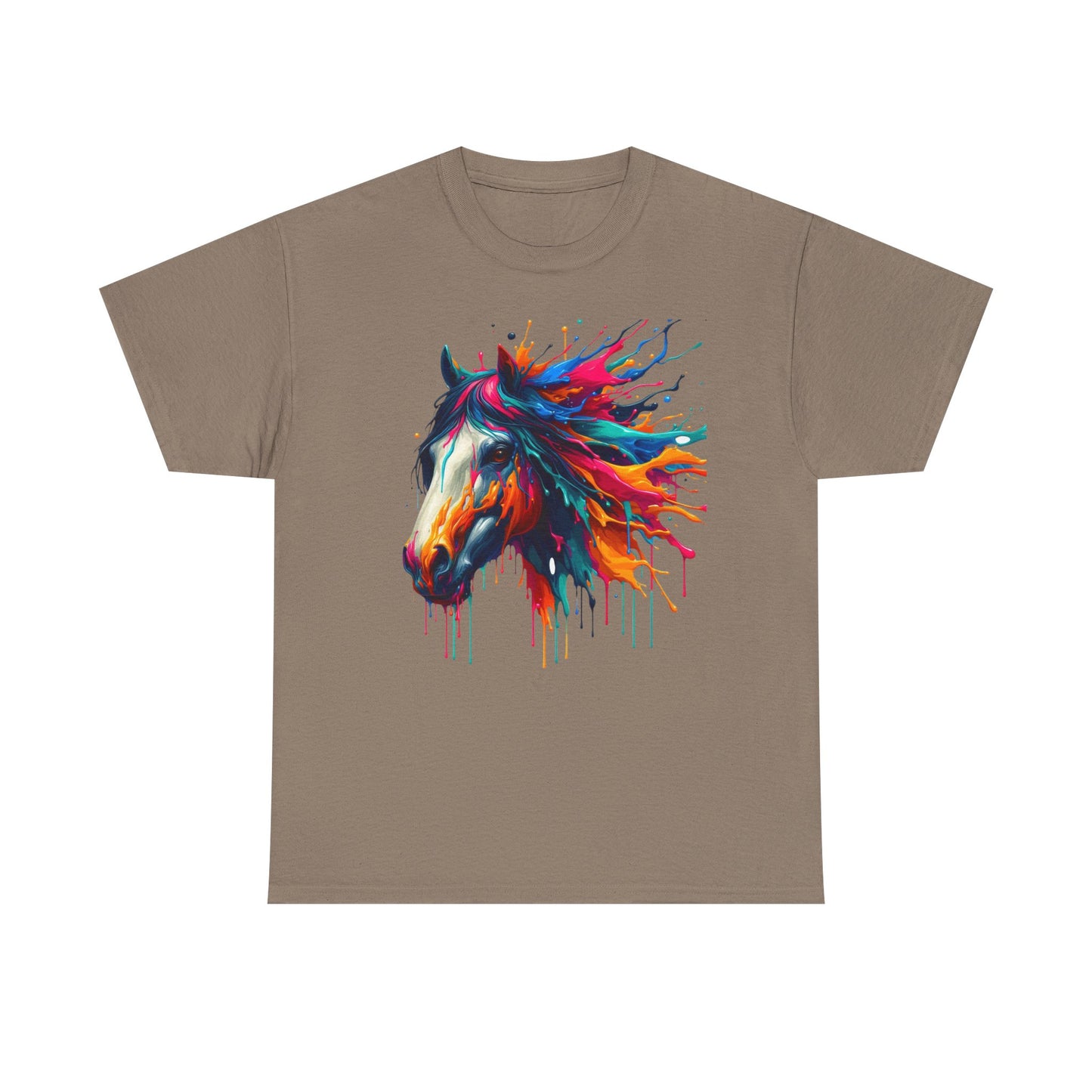 Vibrant Horse Art Unisex Heavy Cotton Tee