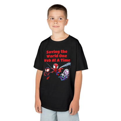 Kids Superhero Tee - Saving the World One Web At A Time