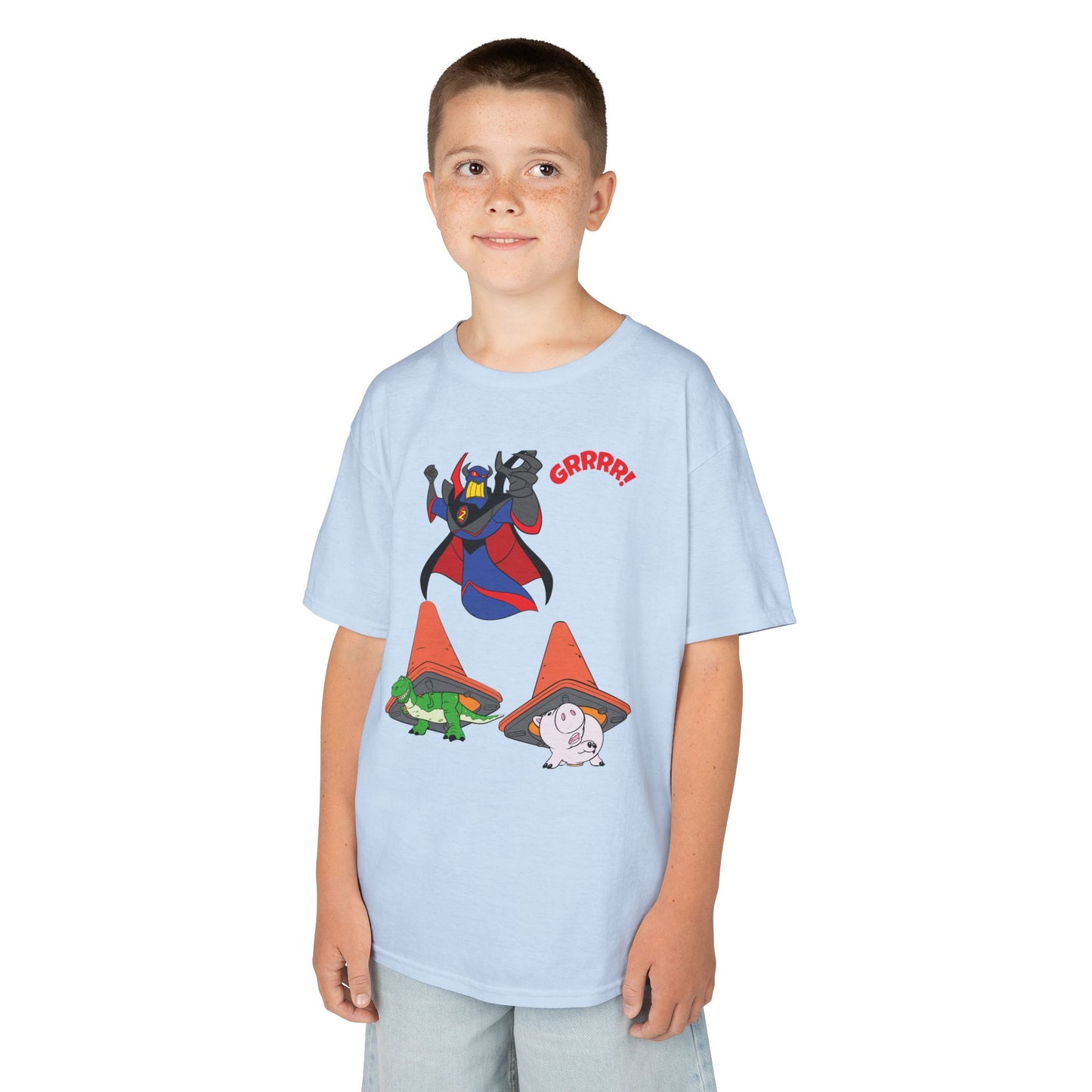 Kids Cartoon Battle Tee - Fun & Unique Grrr! Design