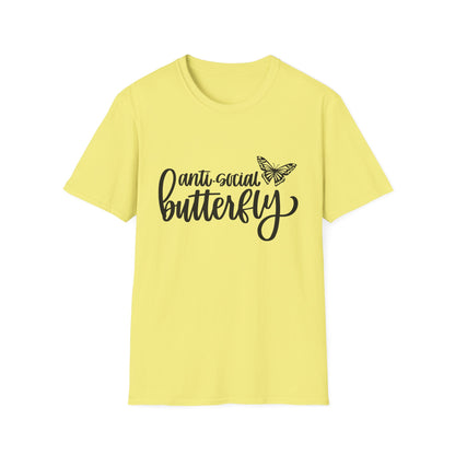 Anti-Social Butterfly Unisex Softstyle T-Shirt - Perfect for Introverts
