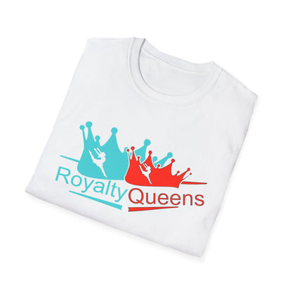 Royalty Queens Unisex T-Shirt, Softstyle Tee for Girls, Crown Graphic, Birthday Gift, Queen's Day Celebration, Casual Wear