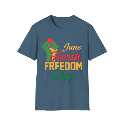 Juneteenth Freedom Day Unisex Softstyle T-Shirt, Celebration Tee, Black History Month Shirt, Equality Apparel, Gift for Activists
