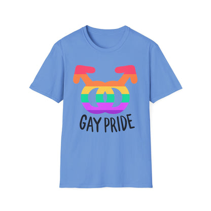 Gay Pride Unisex Softstyle T-Shirt | LGBTQ+ Pride Apparel, Festival Outfits, Gift for Allies, Rainbow Shirt