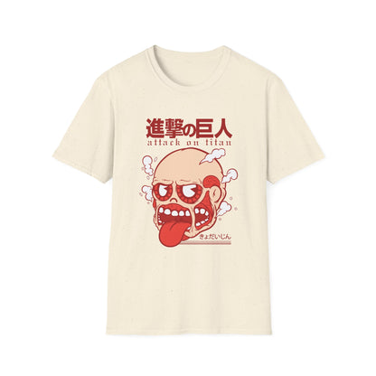 Anime-Inspired Unisex Softstyle T-Shirt, Perfect for Casual Wear, Gift for Anime Fans, Attack on Titan Tee, Streetwear Fashion, Cosplay Top