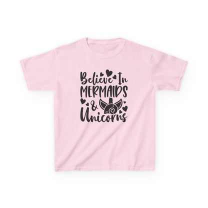 Kids Heavy Cotton™ Tee - Believe in Mermaids & Unicorns T-Shirt