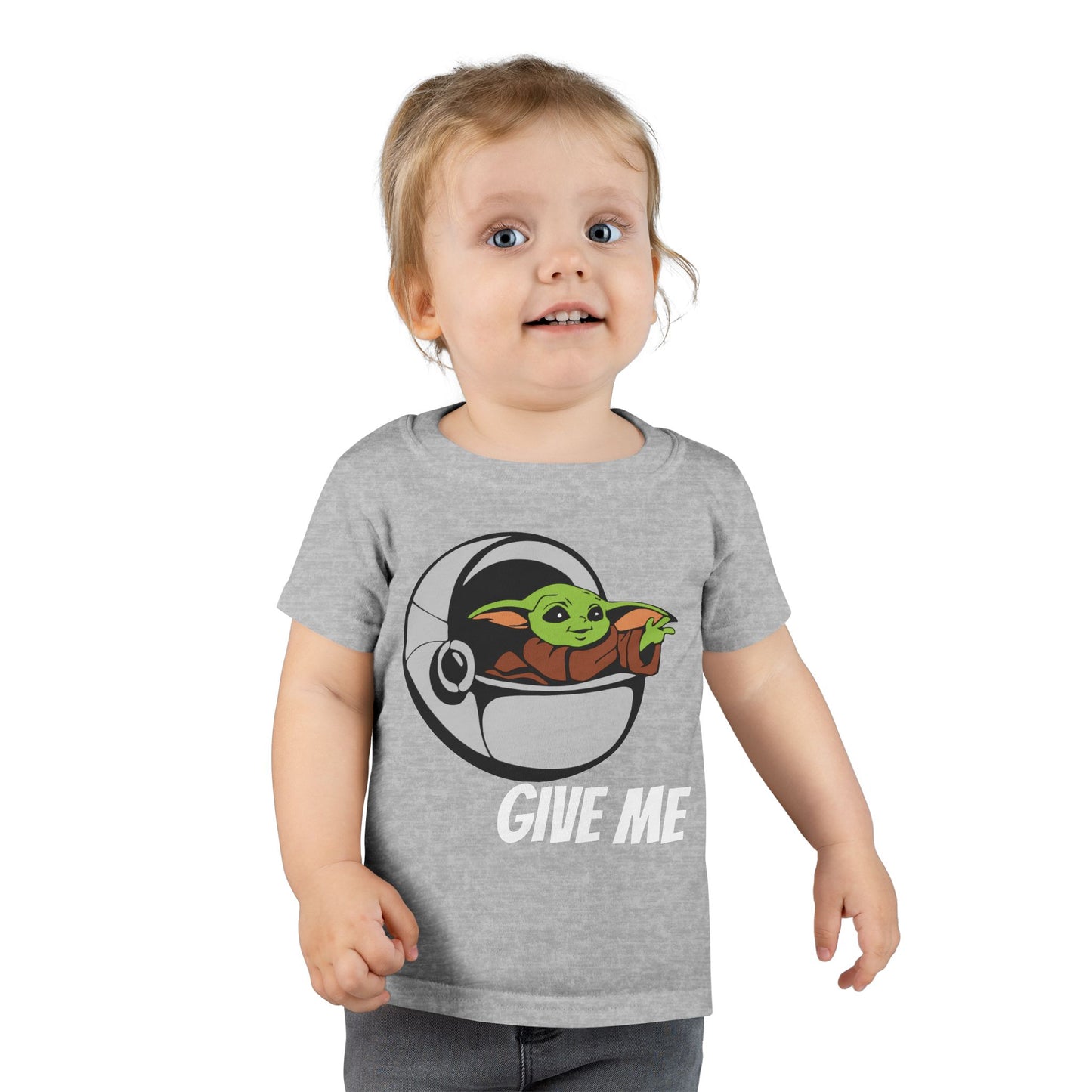 Cute Baby Yoda Toddler T-Shirt - 'Give Me' Design