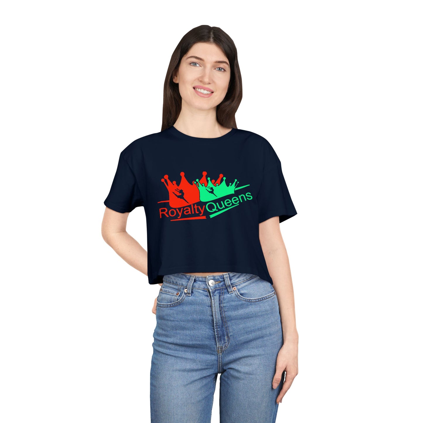 Royalty Queens Cropped Tee - Fun Style, Perfect for Celebrations, Birthdays, Casual Wear, Self-Love, Women's Fashion