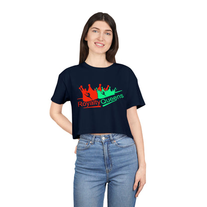 Royalty Queens Cropped Tee - Fun Style, Perfect for Celebrations, Birthdays, Casual Wear, Self-Love, Women's Fashion