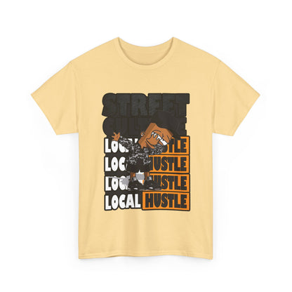 Street Hustle Unisex Heavy Cotton Tee | Casual Graphic T-Shirt for Entrepreneurs