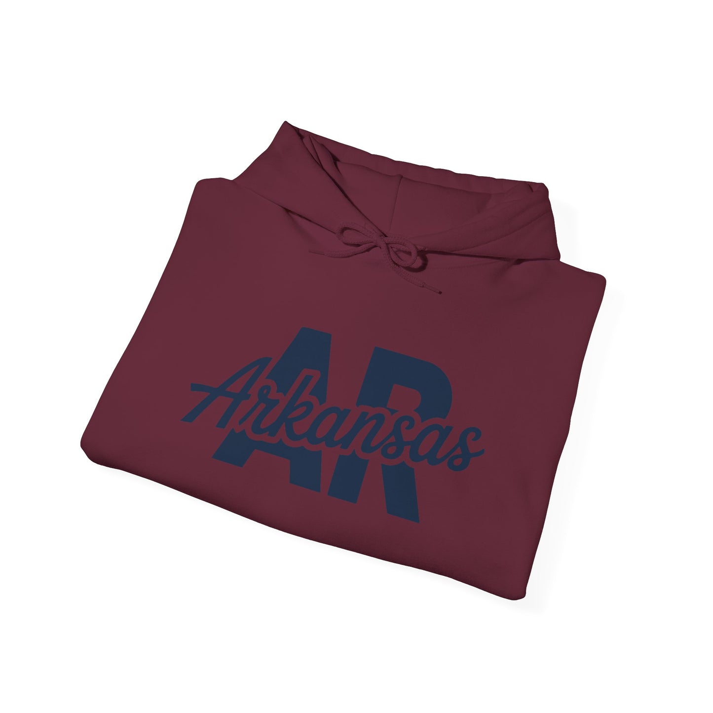 Arkansas AR Script Hoodie — Retro State Pride Pullover
