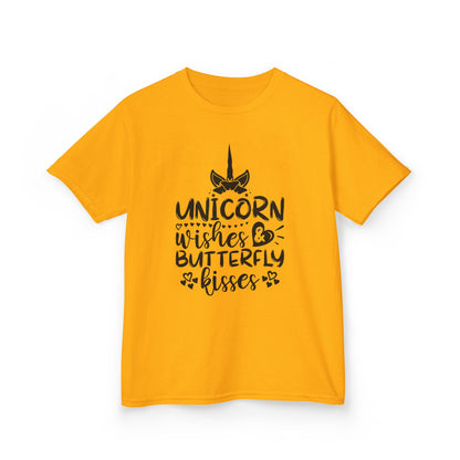 Unicorn Wishes Kids Tee - Adorable Heavy Cotton T-Shirt for Magical Moments