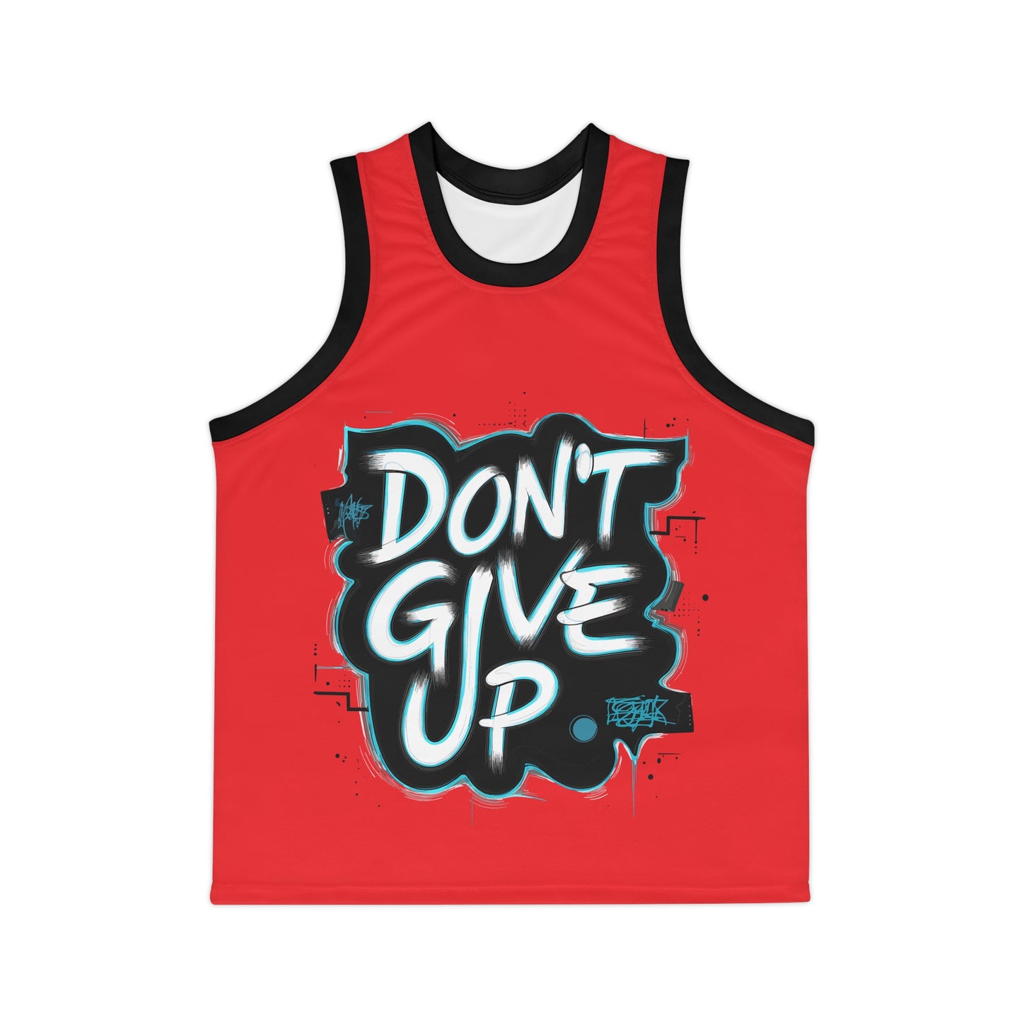 Unisex Basketball Jersey - Motivational Sport Tank with 'Don't Give Up' Design | Perfect for Gym, Team Sports, Fitness Events, Gifts