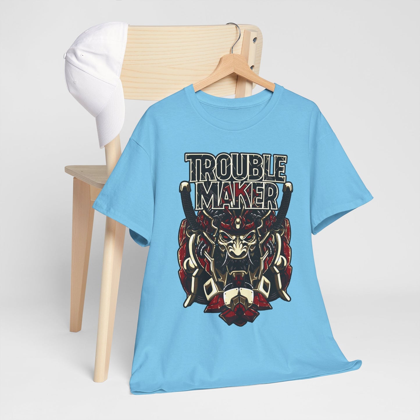 Trouble Maker Graphic Tee - Unisex Heavy Cotton Shirt for Rebels and Mischiefs