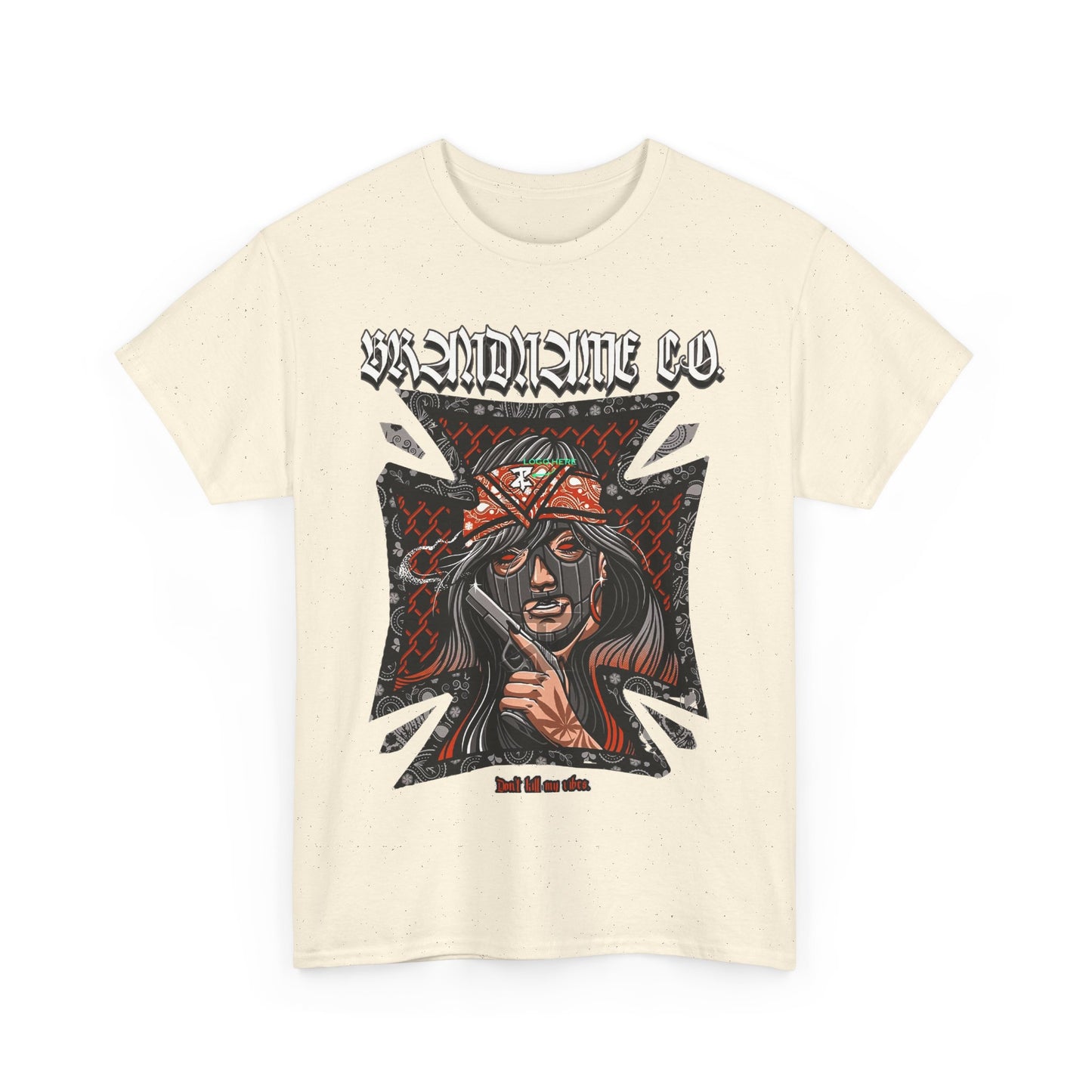 Bold Graphic Unisex Heavy Cotton Tee - Unique Streetwear Style