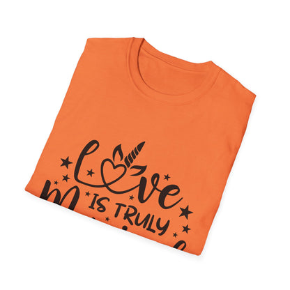 Love is Truly Magical Unisex Softstyle T-Shirt - Cute Gift for Couples and Celebrations