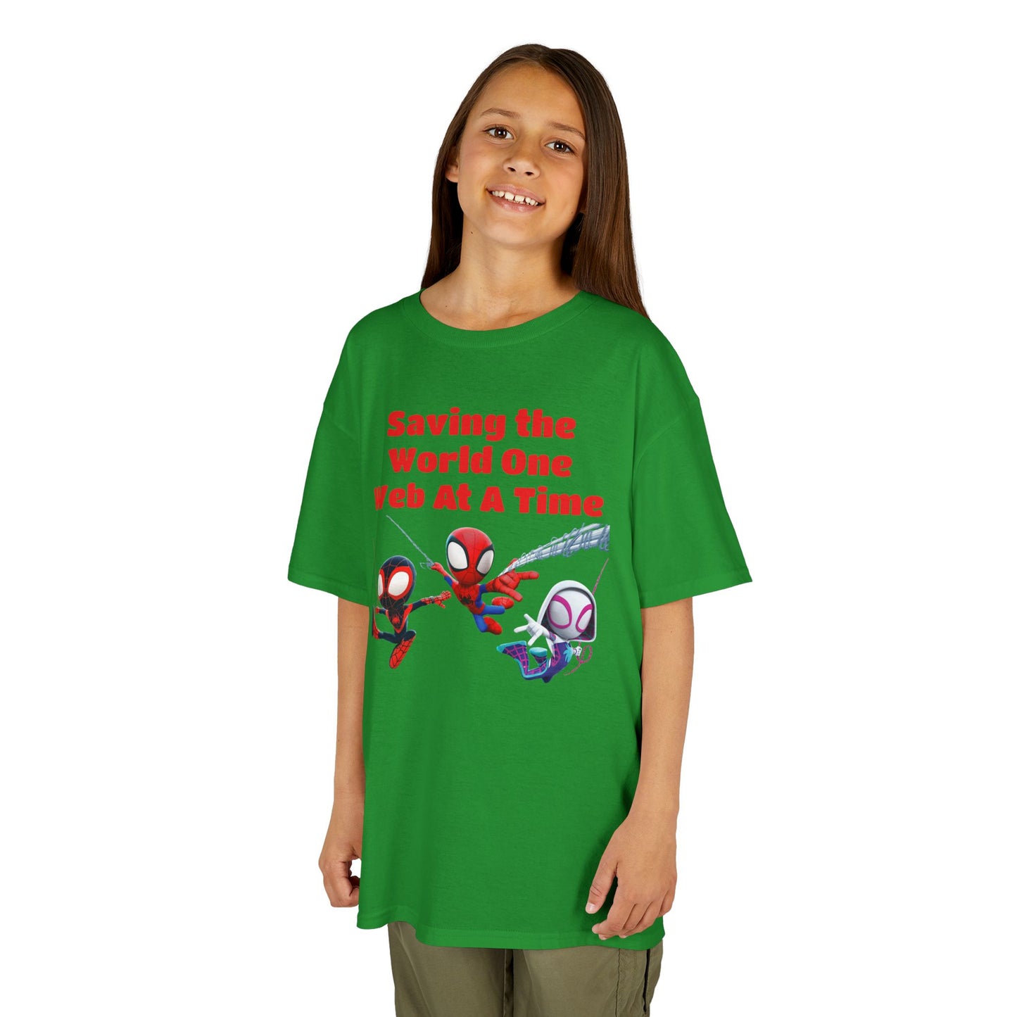 Kids Superhero Tee - Saving the World One Web At A Time