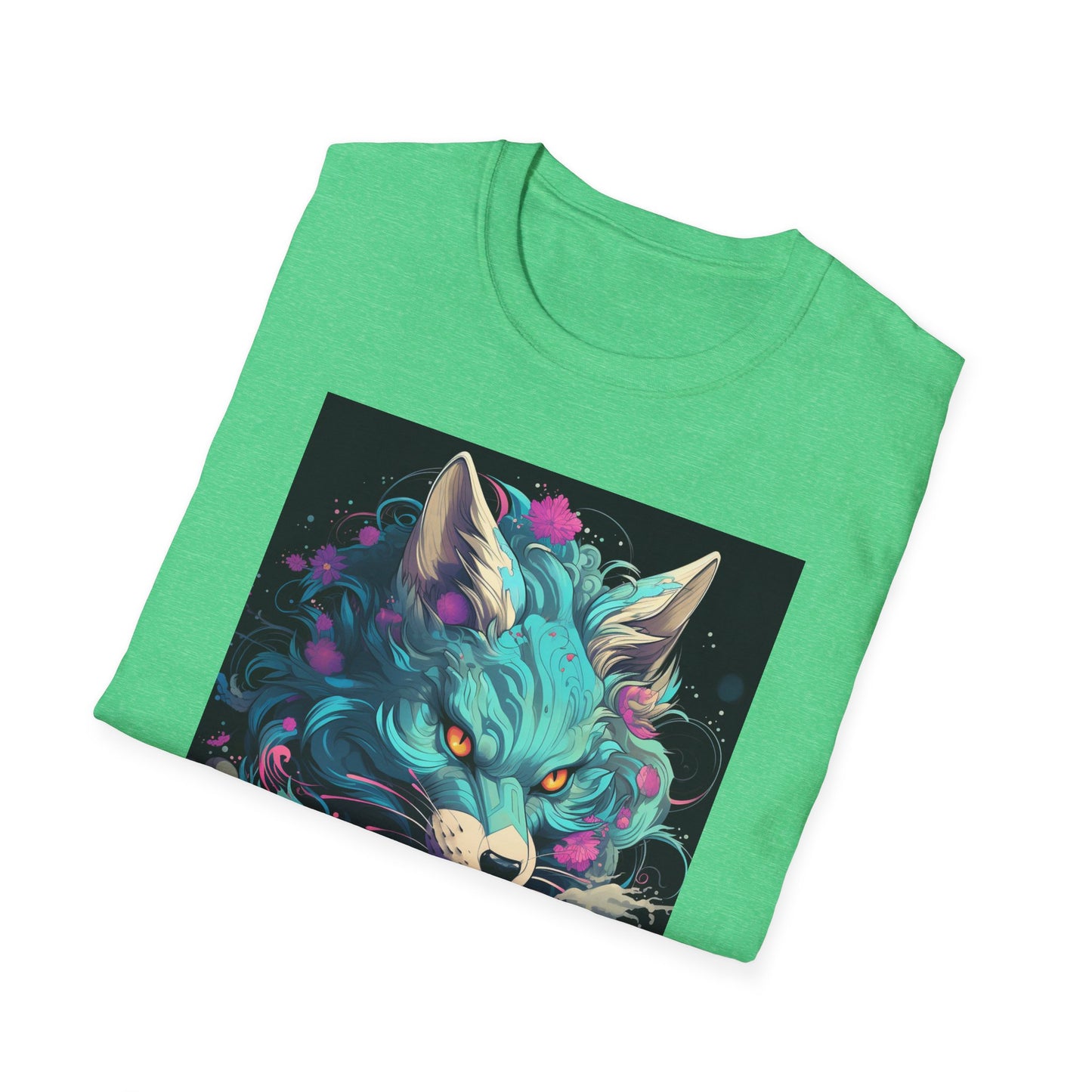 Mystical Wolf T-Shirt | Unisex Softstyle Tee, Fantasy Apparel, Gift for Nature Lovers, Unique Statement Shirt, Casual Fashion