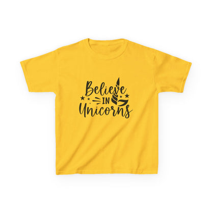 Believe in Unicorns Kids T-Shirt - Inspirational Cotton Tee for Dreamers