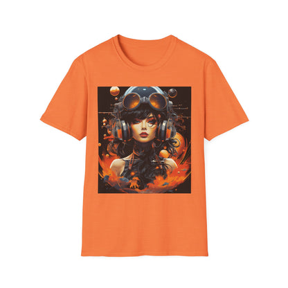 Bold Graphic Unisex T-Shirt - Retro Space Girl Design