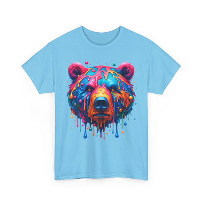 Colorful Bear Unisex Heavy Cotton Tee - Vibrant Art T-Shirt