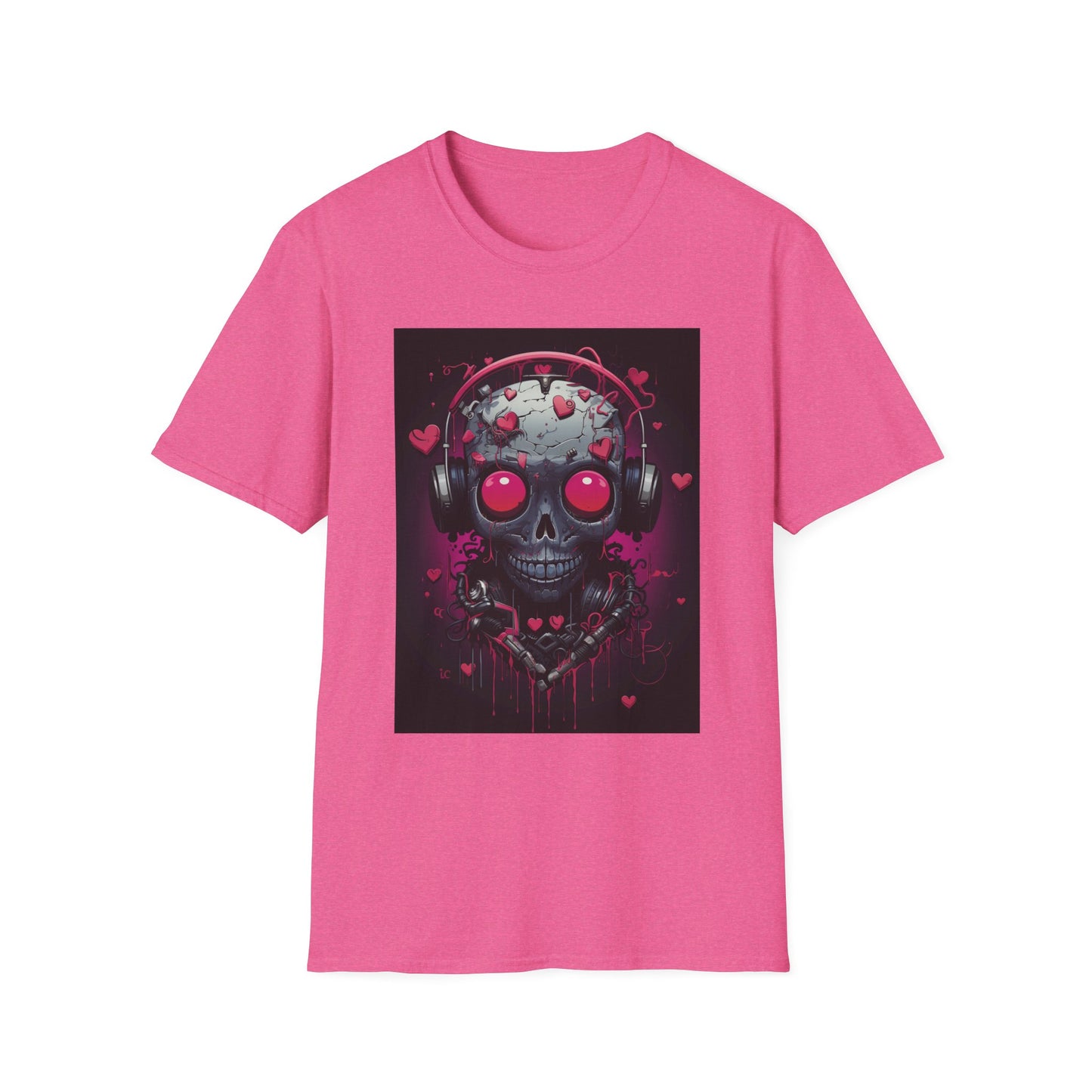 Edgy Skull Graphic T-Shirt with Headphones