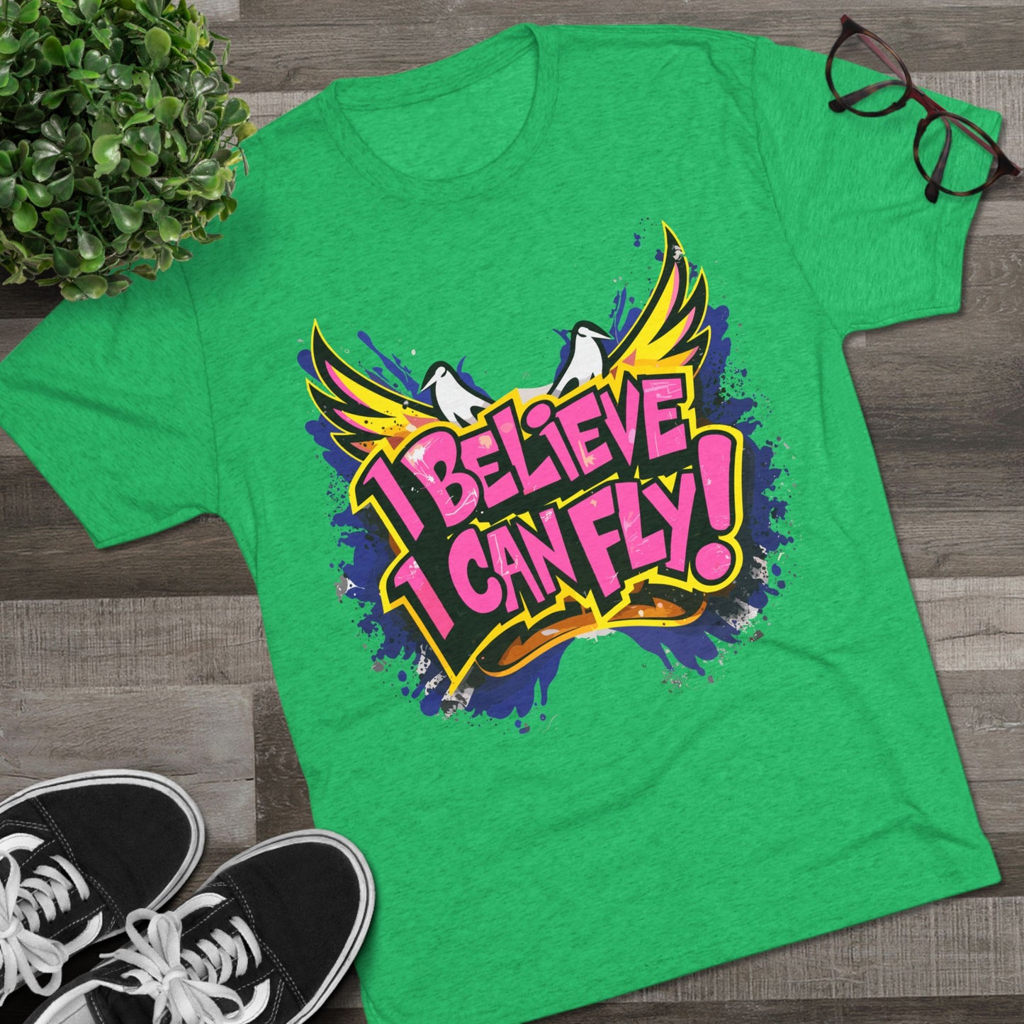 Inspirational Crew Tee - "I Believe I Can Fly" T-Shirt, Motivational Graphic Tee, Unisex Inspirational Wear, Gift for Dreamers, [...]