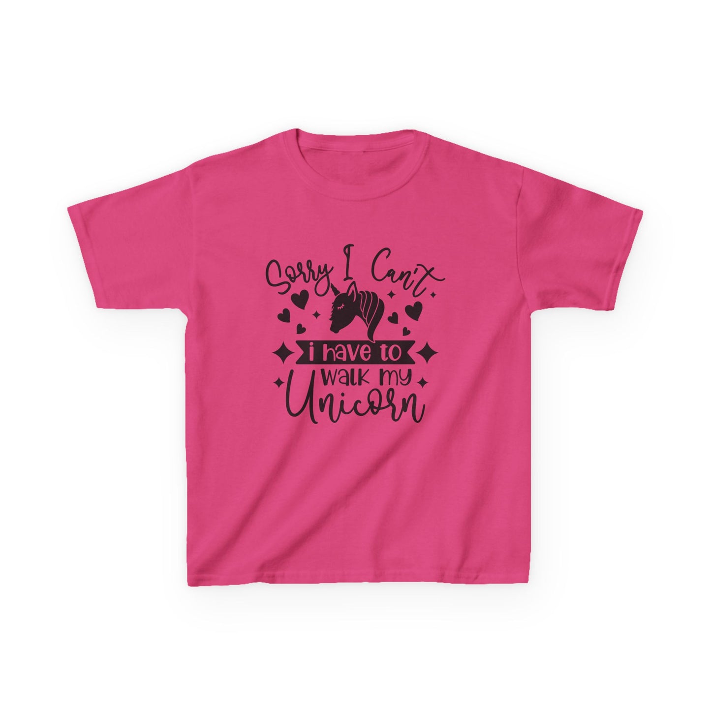 Funny Kids Unicorn Tee - "Sorry I Can't, I Have to Walk My Unicorn"