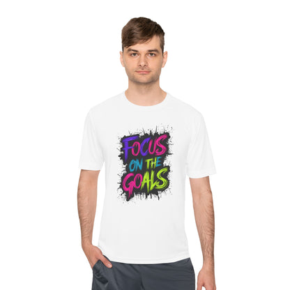 Colorful Motivational Fitness Tee for Active Lifestyle, Gym Shirt, Workout Shirt, Gift for Athletes, Focus on the Goals