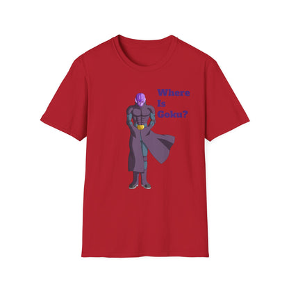 Where Is Goku? Unisex Softstyle T-Shirt for Anime Fans