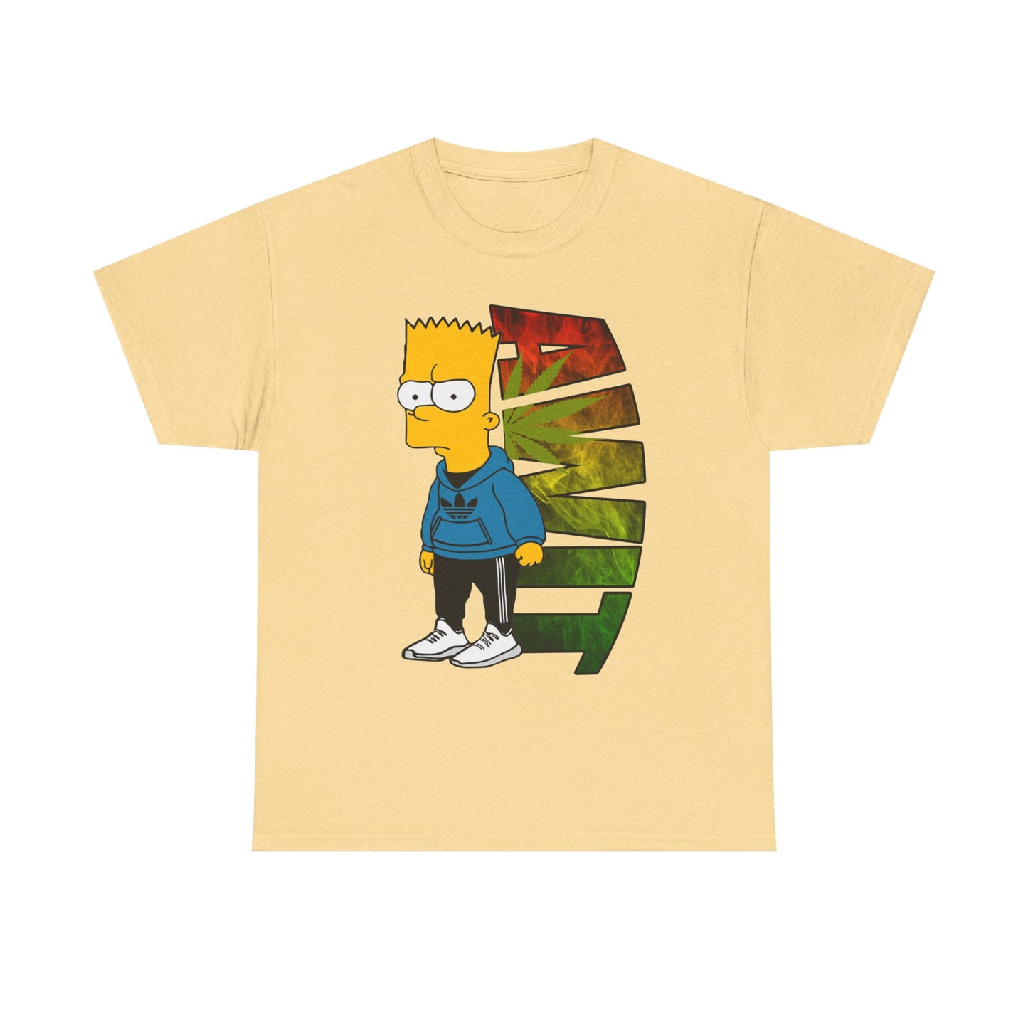 Unisex Heavy Cotton Tee - Bart Simpson Graffiti Style