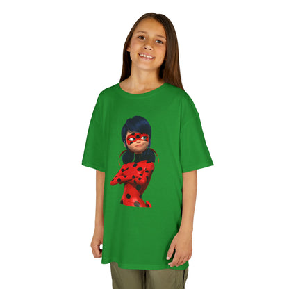Cool Ladybug Superhero Kids Heavy Cotton Tee | Fun and Playful Design for Young Heroes