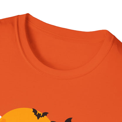 Spooky Halloween T-Shirt, Unisex Softstyle Tee, Pumpkin and Haunted House Design, Fun Fall Shirt, Perfect for Halloween Parties, Trick [...]