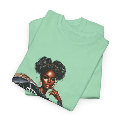 Motivational Tee - Setting Goals & Crushing Them - Unisex Heavy Cotton Shirt