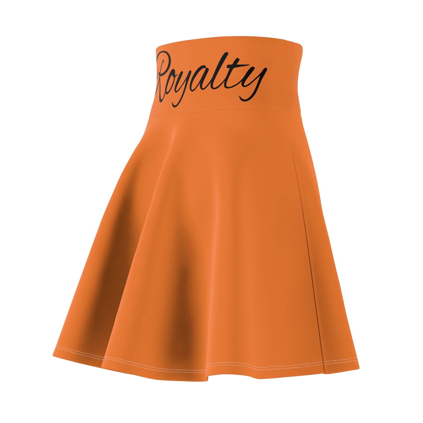 Trendy Women&#039;s Royalty Skater Skirt - Stylish Orange Design for Everyday Wear