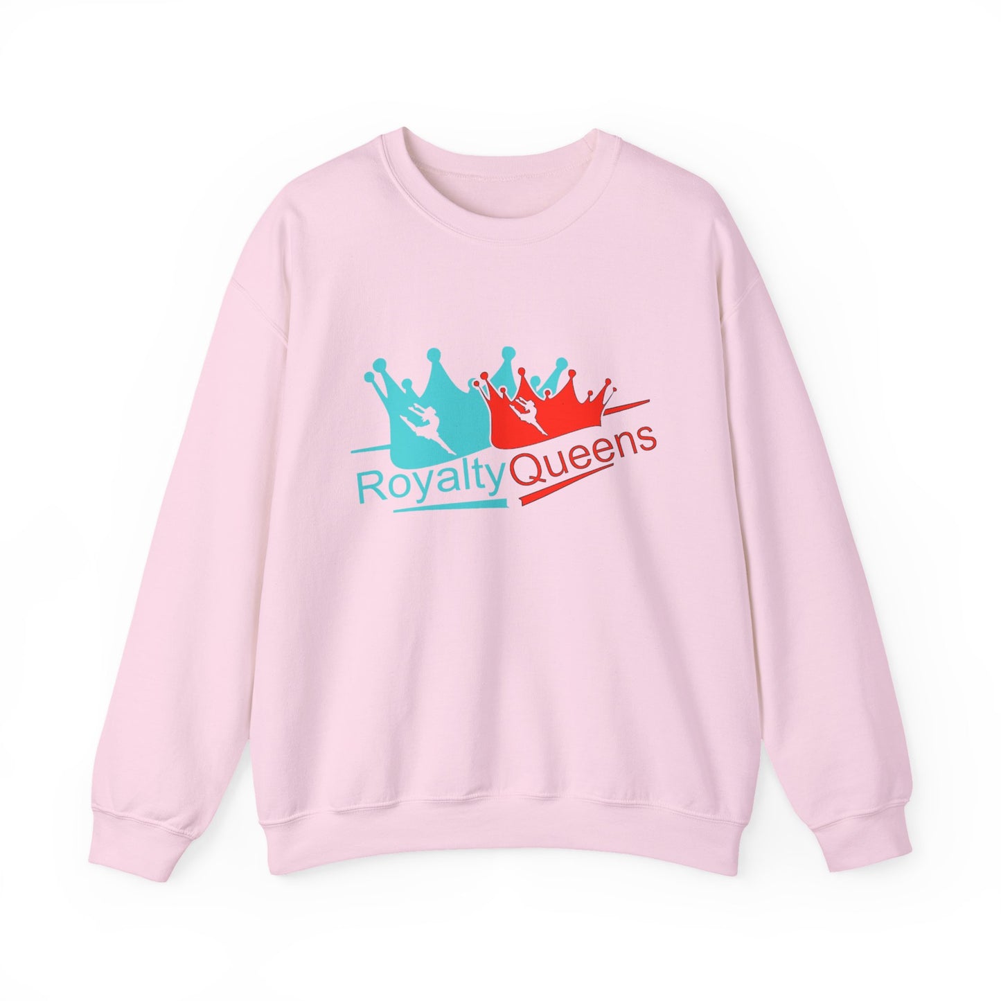 Crewneck Sweatshirt - "Royalty Queens" Colorful Crown Graphic