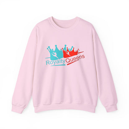 Crewneck Sweatshirt - "Royalty Queens" Colorful Crown Graphic