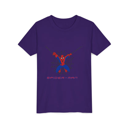 Spider-Man Youth Short Sleeve Tee - Fun Graphic Tee for Kids, Superhero Shirt, Birthday Gift, Comic Theme Apparel, Playtime Wear