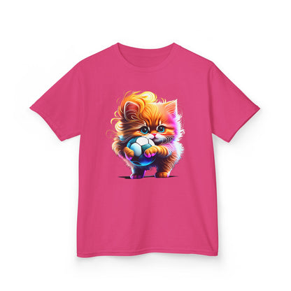 Colorful Kitten Kids Tee - Fun, Playful Cotton T-Shirt for Cat Lovers