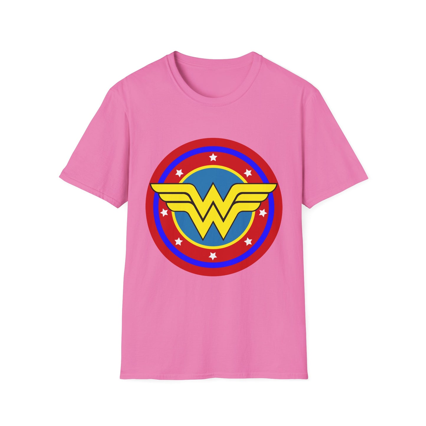 Wonder Woman Inspired Unisex Softstyle T-Shirt, Superhero Tee, Gift for Amazon Fans, Comic Con Outfit, Everyday Wear, Birthday Present