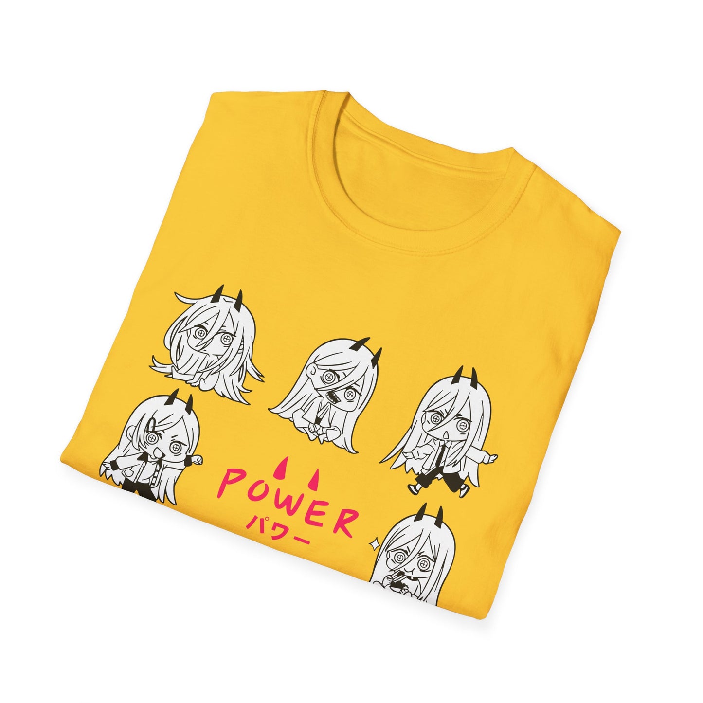 Graphic Anime T-Shirt - 'Power' Design, Unisex Tee for Anime Lovers, Gift for Birthdays & Holidays, Casual Wear, Fun Graphic Shirt