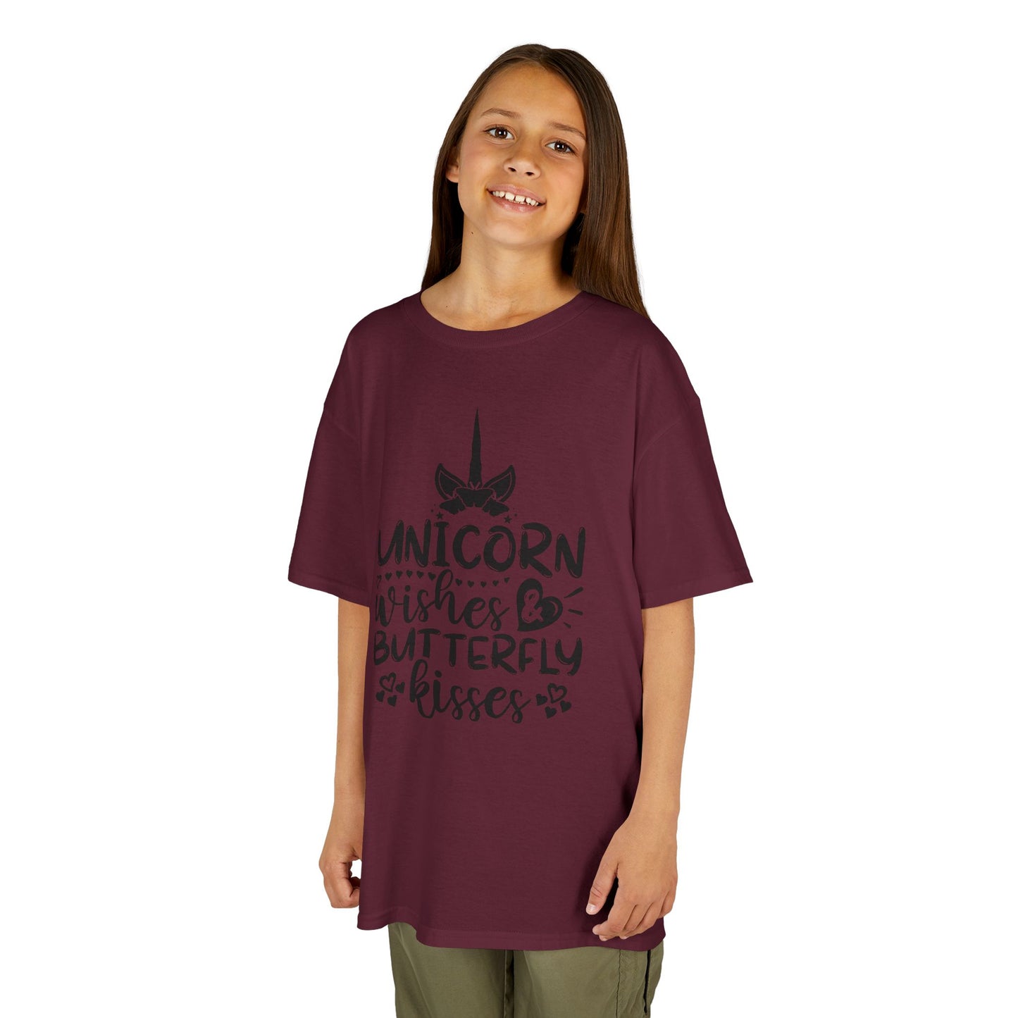 Unicorn Wishes Kids Tee - Adorable Heavy Cotton T-Shirt for Magical Moments