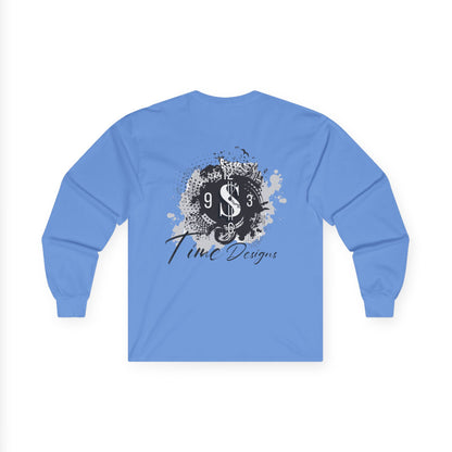 Artistic Unisex Long Sleeve Tee with Unique Design