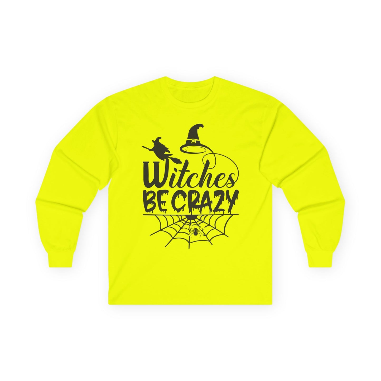 Witches Be Crazy Long Sleeve Tee, Unisex Shirt, Halloween Apparel, Spooky Style, Witchy Gift, Fall Fashion