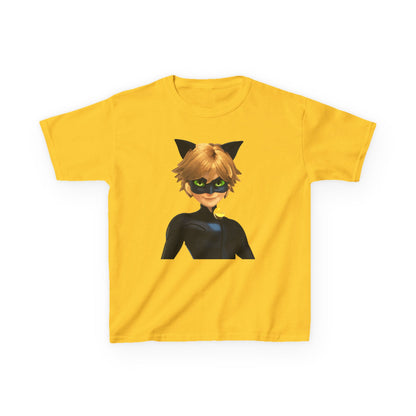 Kids Cat Superhero Tee, Cartoon Shirt, Children's Birthday Gift, Fun Playwear, Gift for Kids, Cat Lover Gift