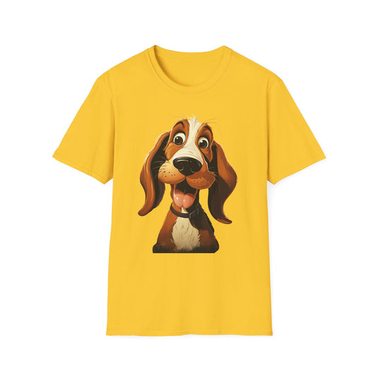 Playful Dog Graphic T-Shirt - Unisex Softstyle Tee for Dog Lovers