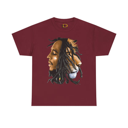 Unisex Heavy Cotton Tee - Inspiring Lion and Human Design