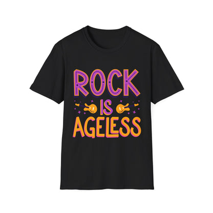 Rock is Ageless T-Shirt | Unisex Softstyle Tee for Music Lovers, Festival Wear, Gift for Musicians, Retro Apparel